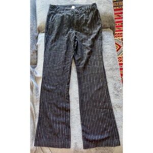 Justice For Girls Black With Silver Metallic Striped Pants, Sz 12 Reg